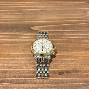 Michele Gold and Silver Chronograph Watch